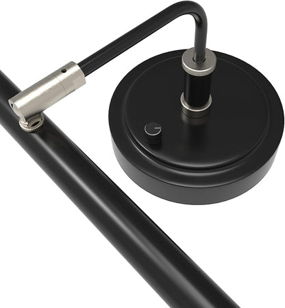 Cocoweb 19" Black with Brass Accents LED Directional Piano Desk Lamp - PLED101D (Satin Nickel)