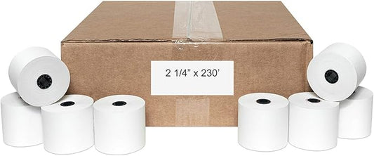 Thermal Paper Rolls Pack of 50 Made In USA (2 1/4'' x 230')