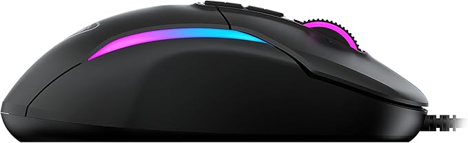 Turtle Beach Kone II Air – Wireless Ergonomic RGB Gaming Mouse, 350-Hr Battery, 26K DPI Optical Sensor, 100M Click Optical Switches, 21 Customizable Inputs, 4D Free-Spin Scroll Wheel – Ash Black