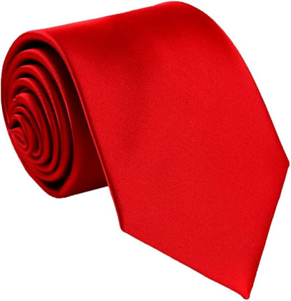 Mens Solid Satin Mens Tie With Hanky,Handmade Neckties For Men