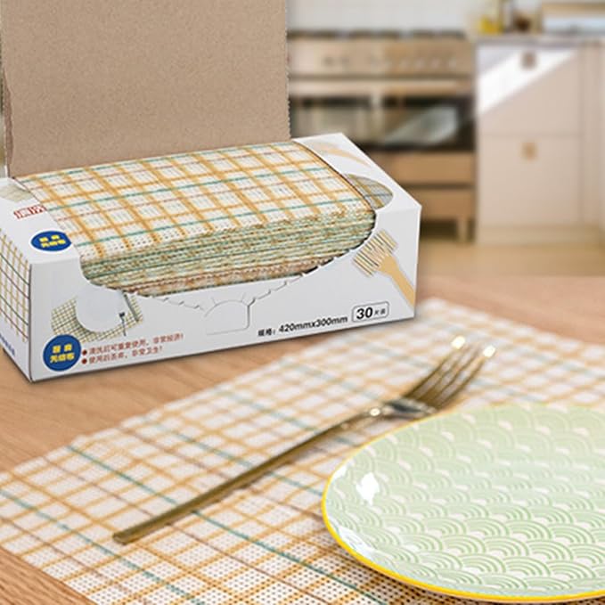 Disposable Kitchen Dish Cloths and Tableware Wipes, 30×42cm, 30pcs, Dual-use Cleaning Cloths for Dishwashing and Household Cleaning
