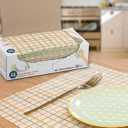 Disposable Kitchen Dish Cloths and Tableware Wipes, 30×42cm, 30pcs, Dual-use Cleaning Cloths for Dishwashing and Household Cleaning