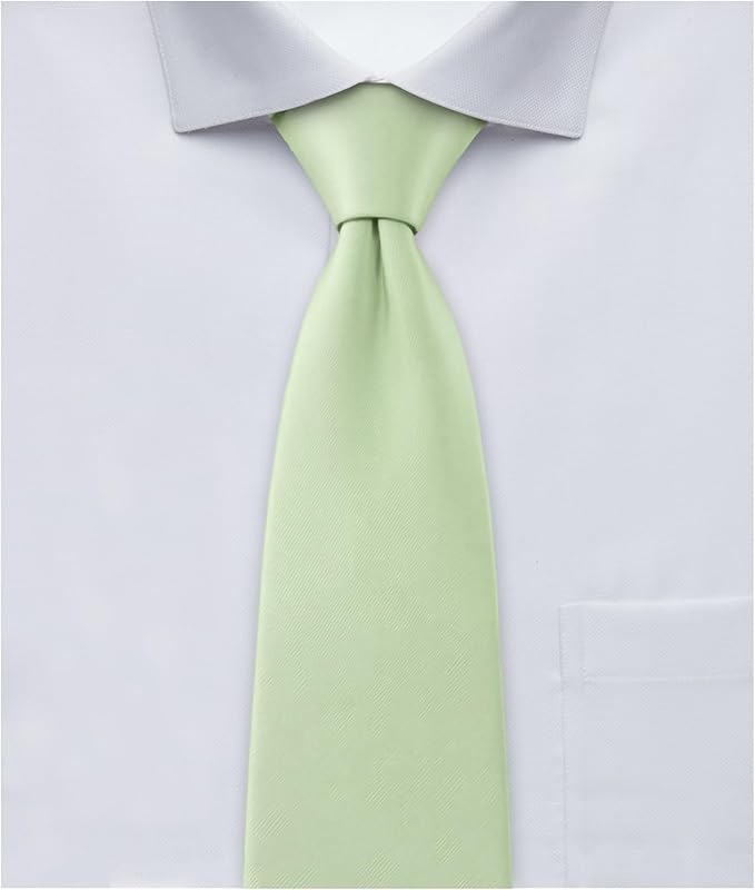 Jacob Alexander Solid Color Mens Tie - Soft-lined Necktie - Timeless Formal Look for Weddings and Business - (Regular Size)
