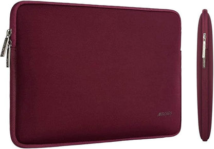 MOSISO Laptop Case 15 inch, 15 inch Laptop Sleeve Bag Compatible with MacBook Air 15 M4 A3241 M3 A3114 M2 A2941 2025 2024 2023, Dell XPS 15, Neoprene Computer Sleeve Bag with Small Case, Wine Red