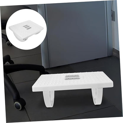 Non-Slip Office Foot Rest Stool Under Desk Raised Footrest for Fatigue Relief Multi-Functional Home Footstool for Seating -Bearing Foot Cushion in White
