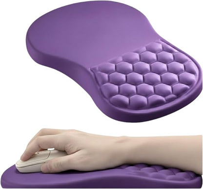 Ergonomic Mouse Pad with Wrist Support, Memory Foam Wrist Rest for Carpal Tunnel & Wrist Pain Relief, Non-Slip Rubber Base, Comfortable Gaming Mousepad for Computer, Laptop, Office & Home