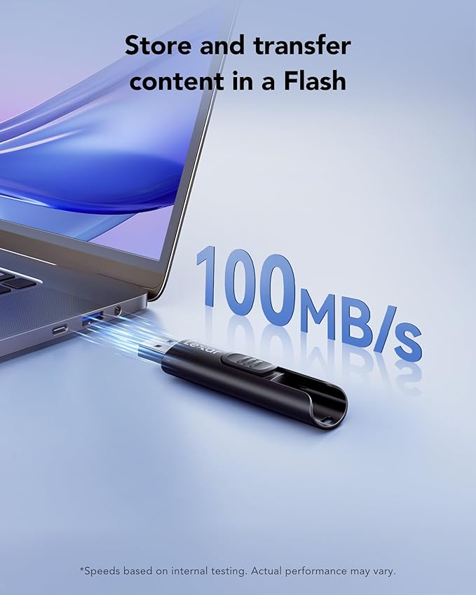 Lexar 128GB 2-Pack Flash Drive A30E USB 3.2 Gen 1, USB Drive up to 100MB/s, Storage Expansion and Backup for PC and Mac Systems