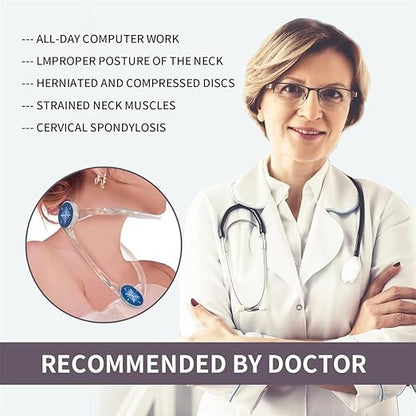 Neck Brace, Neck Collar wtih 360° Adjustable Soft Chin Support, Cervical Collar for Forward Head Posture Correction and Cervical Spine Support, Neck Brace for Neck Pain and Support (Blue)