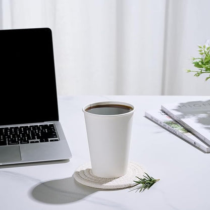 LITOPAK 1000 pack Paper Cup 12 oz, Bulk White Paper Cups, Disposable Hot Paper Coffee Cups for Offices, Schools, Shops, Restaurants