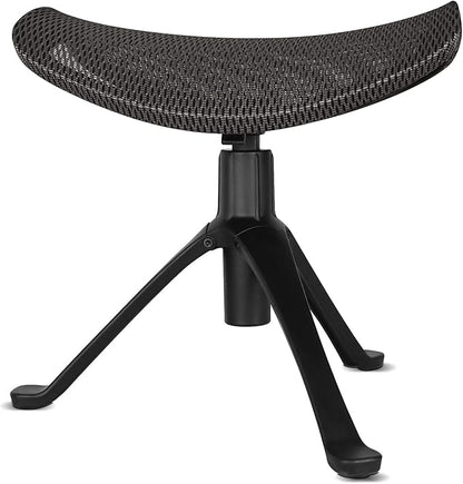 Footrest for Desk Adjustable Height 2-in-1 Function Rotatable Ergonomic Under Desk Footrest Ottoman Stool Rolling Leg Rest for Home Office (Gray)