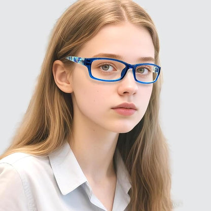 Henotin 6-Pack Reading Glasses Blue Light Blocking Anti Eyestrain Computer Reading Glasses for Women and Men Readers (Mix Color-A, 3.00, Diopters)