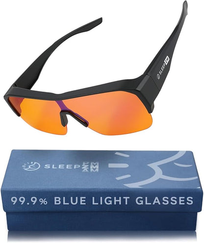 100% Blue Light Blocking Glasses - Women + Men - Better Sleep - Anti Eye Strain Protection - Computer Screens Gaming