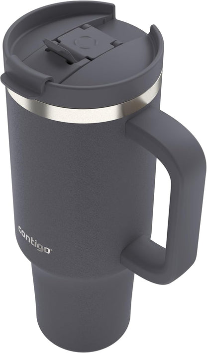 Contigo Streeterville 40oz Tumbler, Stainless Steel Vacuum Insulated, Leak-Proof, Cold for 29 Hours, Darkstone (Pack of 4)