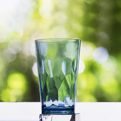 Unbreakable Plastic Drinking Glasses [Set of 6] Shatterproof Tumblers, Reusable Glass Cups, Dishwasher Safe (16 Ounces)