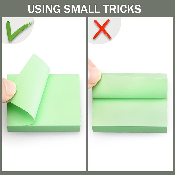 Eastern Wolf Sticky Notes 1.5x2 Self-Stick Notes 10 Bright Multi Colors Sticky Notes 20 Pads 100 Sheet/Pad
