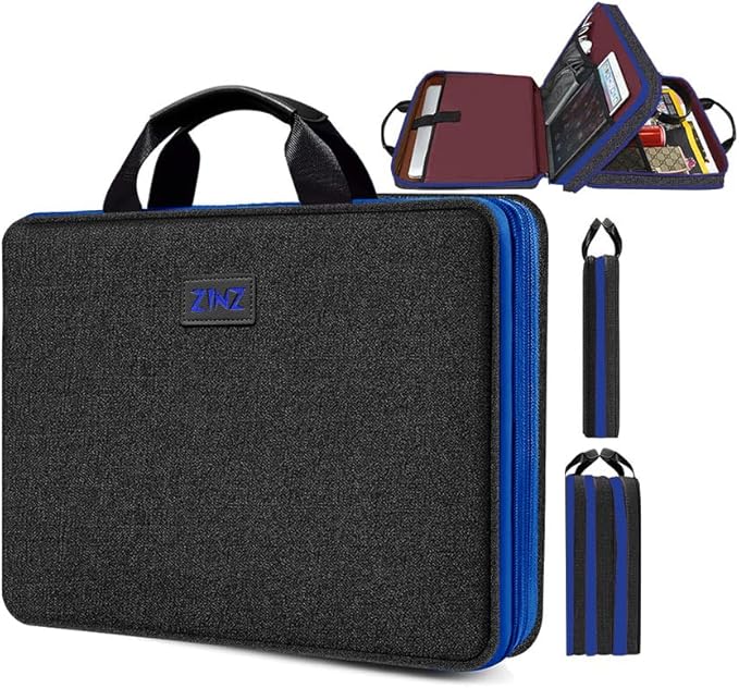 ZINZ Laptop Case 15 15.6 16 inch Sleeve, Expandable Computer Hand Bag with Multi-pockets Compatible with MacBook Pro 16 inch M4/M3/M2/M1, MacBook Air/Pro 15 inch and 15-16 inch Notebooks，B01BL01