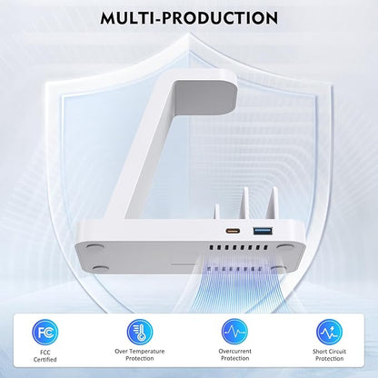 Wireless Charger for iPhone - 5 in 1 Charging Station for Multiple Devices Apple: Fast Wireless Charging Stand Dock for iPhone 17 16e 16 15 14 13 12 Pro Max Apple Watch Airpods(White)