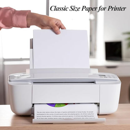 7" x 9.25" Blank Print Paper, 100Sheets/200Pages Classic Size Blank Loose-Leaf Paper, DIY Template Printing in Happy Planners
