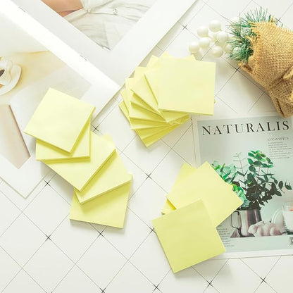 Sticky Notes 3x3 in Yellow, 24 Pads, Strong Adhesive, Clean Removal, Recyclable, Self-Stick Pads, Easy to Stick for Home, Office, Notebook