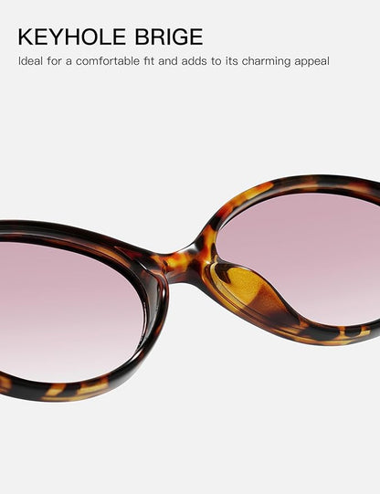 TIJN Olisa Blue Light Blocking Glasses for Women Men,Oval Glasses Frame Bluelight Glasses for Gaming/Computer/Screen