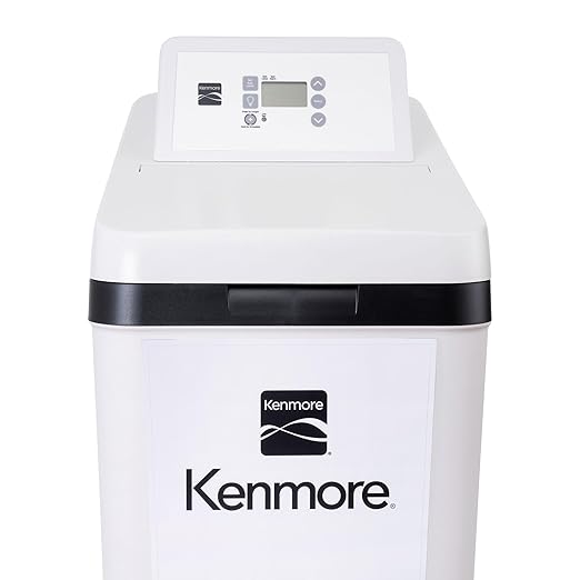 Kenmore 350 Water Softener System – 32,000 Grain Capacity Whole House Hard Water & Iron Reduction – Compact, Easy to Install, Salt Saving Technology