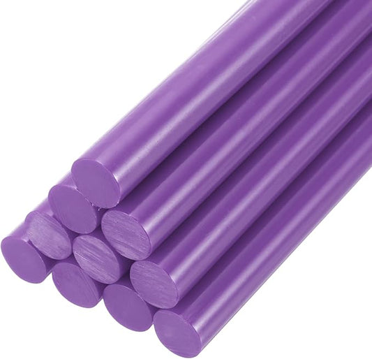 PATIKIL Hot Glue Sticks for Glue Gun, 10 Pcs Colored Hot Melt Adhesive Glue Sticks Bulk for DIY Projects Craft Art Decoration Home Repairs, Dark Purple (7.9" x 0.43")
