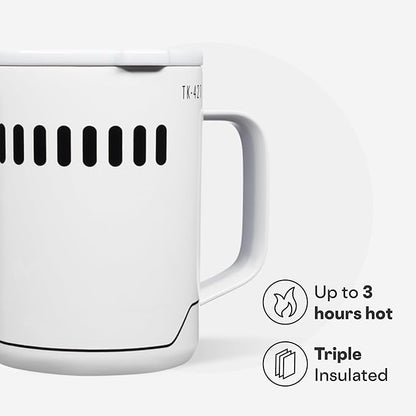 Corkcicle Classic Coffee Mug - Triple Insulated Stainless Steel for Travel - Shatter-Proof Lid - Keeps Drink Hot Over 3 Hours - Holiday Mug Gift - Great for Gifting Warmth - 16 oz - Stormtrooper