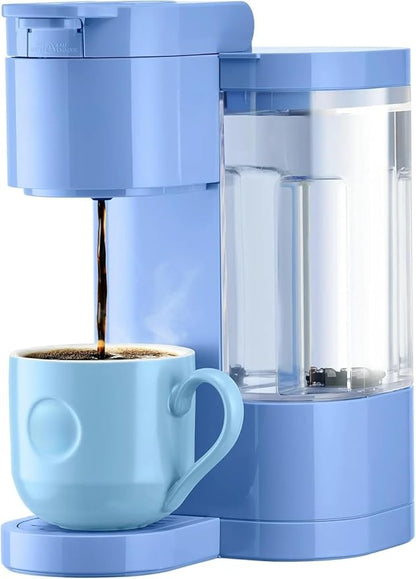 KeurigK K-Express Essentials Single-Serve KCup Pod Coffee Maker 3 Cup Sizes Fast Fresh Brew 30oz Removable Water Reservoir Travel Mug Friendly Maintenance Alert Space-Saving (Bluebell)