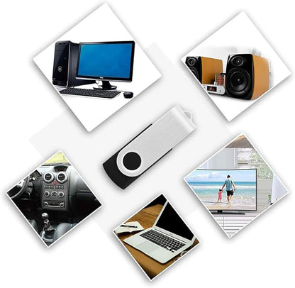Wholesale 100 Pack 8GB Flash Drive Thumb Drive Flash Drives Swivel Memory Stick, Custom Logo, Black