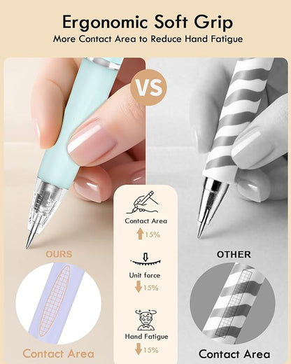 Gel Pens, 12 Pcs 0.7mm Quick Dry Black Ink Pen, Cute Ergonomics Fine Point Smooth Writing Pens, Back to School Office Supplies Fun Aesthetic Pen Gifts for Girl Student Women