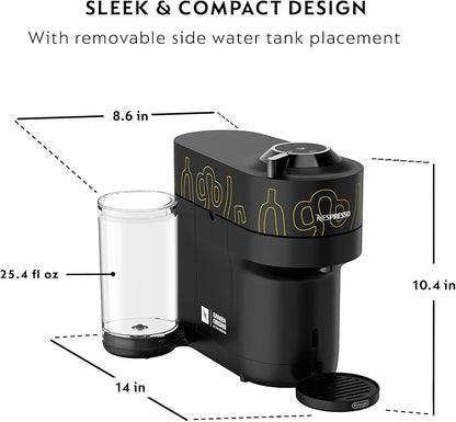 Nespresso Vertuo Pop+ Coffee and Espresso Maker by De'Longhi, Samra Origins by The Weeknd Vertuo Buna Yellow Aeroccino3 milk frother