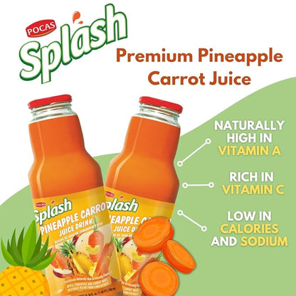 SPLASH Pineapple Carrot Juice Drink 750ml, 4 Pack