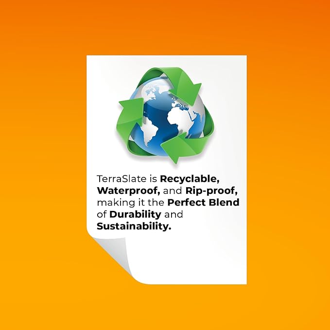 TerraSlate Premium Waterproof Printer Paper, 8 MIL 8.5 x 11 Inches, Durable & Heavy-duty paper (25 Sheets)