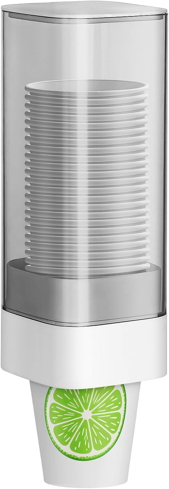 MYITYARD Cup Dispenser, Pull Type Wall Mount Cup Holder for Water Cooler Fit 3oz-5oz Disposable Paper and Plastic Cups, Bathroom Mouthwash Cup Dispenser for Home, Office, Gym, Hospital (White)