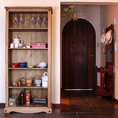 Furniture Dash - Bookshelf - Bookcase - Bookcase 5 Shelf - Pantry Cabinet - Kitchen Cabinet - Shelves for Bedroom - 31.50" W, 11.65" D, 69.88" H - 50.71lb (Antique Brown)