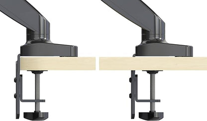 Single Monitor Arm Mount for 13-32 Inch Screens - Gas Spring Adjustable Stand with VESA 75x75/100x100, Clamp & Grommet Base, Holds Up to 20 lbs LCD Computer Monitors, Ergonomic Desk Mount