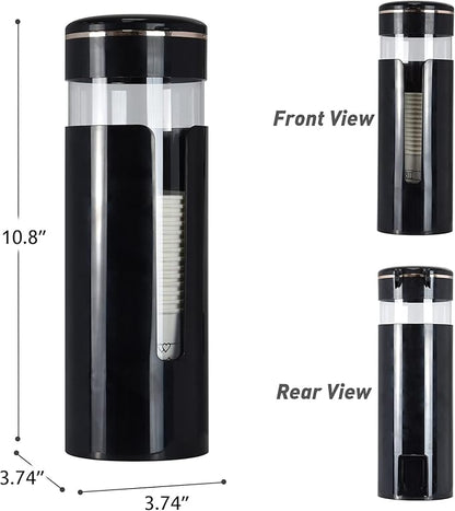 Cup Dispenser, Pull Type Water Cooler Cup Holder Fit 4oz-7oz Disposable Cups, Upgraded Wall Mounted Mouthwash Cup Dispenser for Bathroom Office Gym School -Black