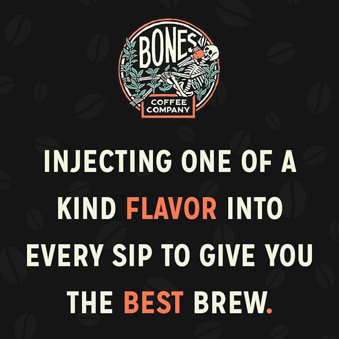 Bones Coffee Company NEW World Tour Sample Pack Box Set with Specialty Coffee Mug, 5 Assorted Single-Origin Low Acid Medium Roast Arabica Beans Flavored Coffee Gifts, 4 oz Pack of 5 Whole Bean