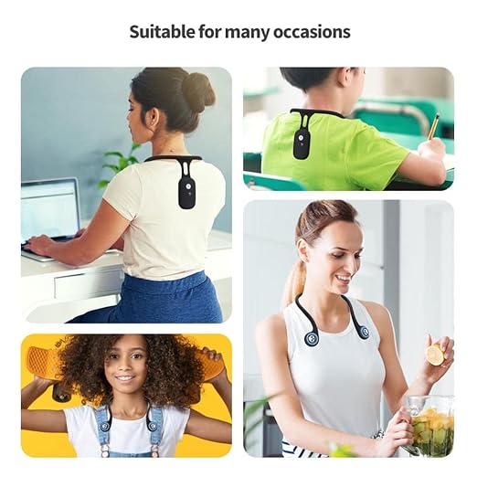 Alomejor Ergonomic Posture Corrector with Intelligent Chip Hunchback Monitoring for Back Neck Support Work Study Office Home – Adjustable Posture Support for Men Women