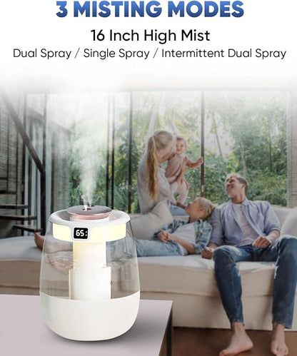 KEN BROWN 1.5L Mini Desktop Humidifier, Quiet, USB-Powered, 3 Mist Modes, Auto Shut-Off, Perfect for Office & Bedroom