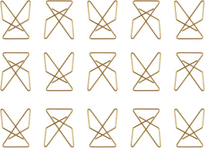 JAM PAPER Colorful Butterfly Clips - Gold Paper Clamps - 15/Pack