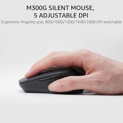 Rapoo 9360M Wireless Keyboard and Mouse Combo, Blade-Series E9310M 99-Key Ultra-Thin Keyboard and M300G Silent Mouse, Support 4 Devices, Quiet, Compact, Battery Powered, for Windows/Mac/Linux/Chrome
