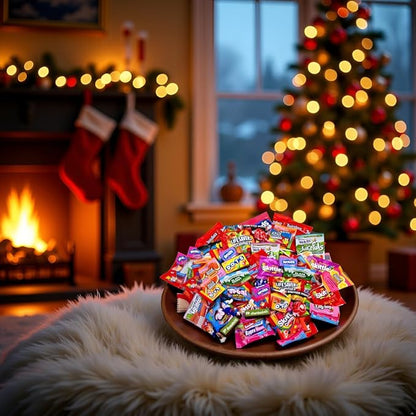 Assorted Candy Variety Pack – 8lb Individually Wrapped Candy for Christmas Stocking Stuffers, Party Favors, Goodie Bags, Piñata Candies – 8 Pounds of Mixed Candies Bulk Pack