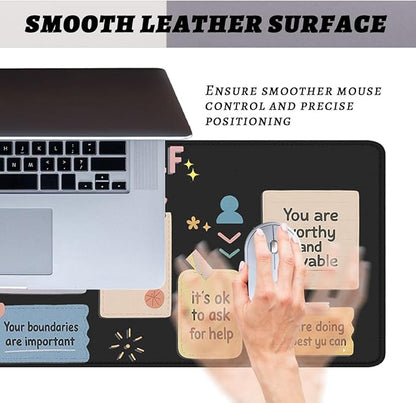 Positive Quotes Gaming Mouse Pad Cute Self Care Affirmations Mouse Pad Large Mousepad Extended Laptop Keyboard Mat Gaming Desk Pad Mouse Mat 31.5"x11.8"
