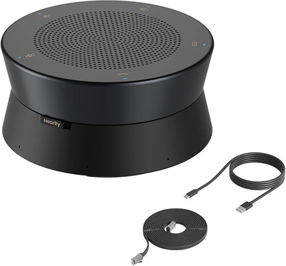 Nearity A21S Zoom Certified Conference Speaker and Microphone, Speakerphone w/8 Mics, 16ft Voice Pickup, AI 2.0 Noise Cancelling, USB Speakermic with Daisy Chain, Works with Microsoft/Teams/Google Mee