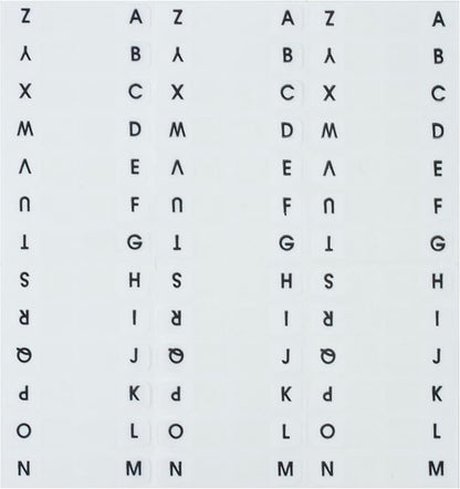 Redi-Tag Alphabetical Tabs, A - Z Pre-Printed Divider Tabs, Permanent Adhesive Index Labels,Divider Labels for School, Home and Office, 7/16" x 1", White, 104 Tabs Per Pack, (B31005)