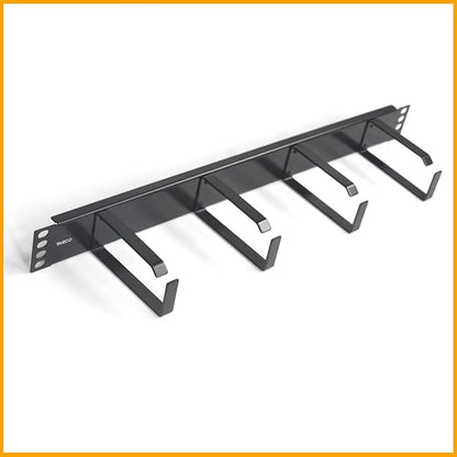 RIVECO 2PCS 1U Cable Management for Rack & Server Cabinet, Network Cord Wire Managing 19” Rack Mount 4 D-Rings Large Capacity