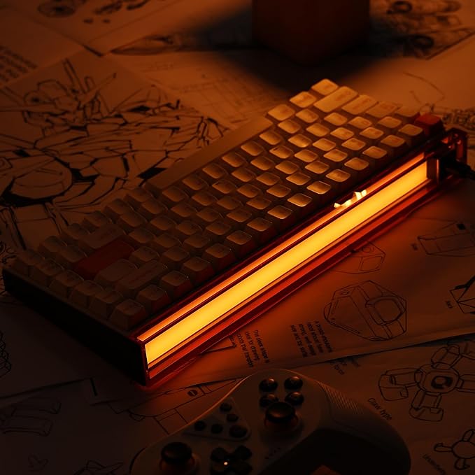 MelGeek MADE84 Pro Wired Keyboard, Hall Effect Magnetic Switch Gaming Keyboard, 75% Compact Rapid Trigger, Hot-Swappable, RGB Snap Tap & Adjustable Actuation, Online HIVE Custom (Orange)