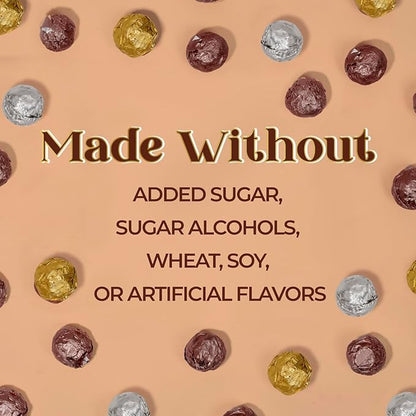 ChocZero Chocolate Hazelnut Truffles Variety Pack, Zero Added Sugar, Gluten Free, Keto Holiday Gift, High Fiber, 24 Individually Wrapped Pieces, 13 Ounce (Pack of 1)