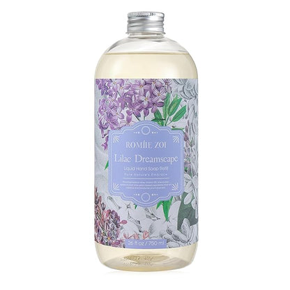 ROMIIE ZOI Liquid Hand Soap Refill, Lilac, Gentle & Moisturizing Formula, 750 ML/ 26 FL OZ